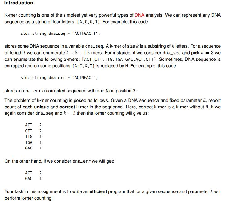 K-mer Counting with C++