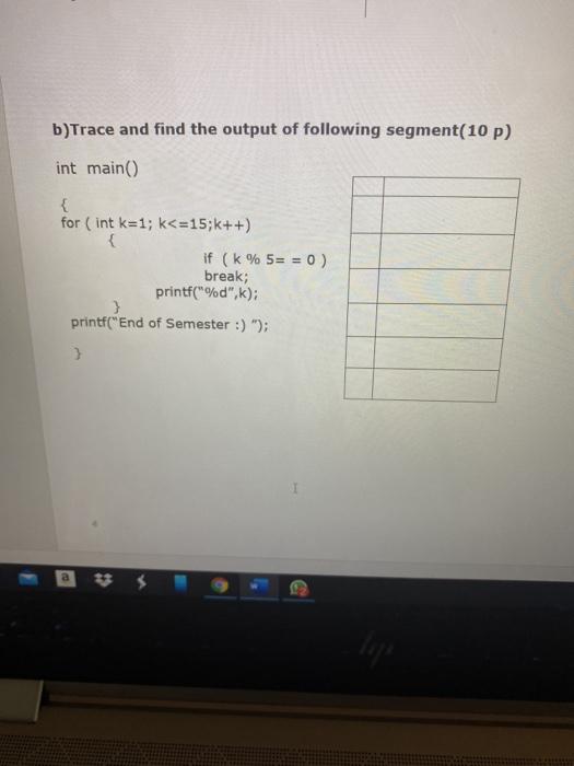 int main( void ) { int y: int x = 2; int