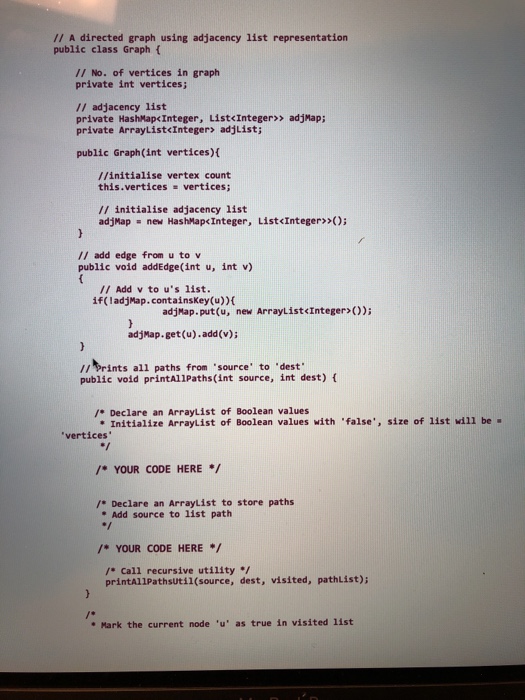 s (Maximum marks: 10)- GRAPH TRAVERSAL- Find all possible paths from source