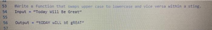  write a function that swaps upper case to lowercase and vice