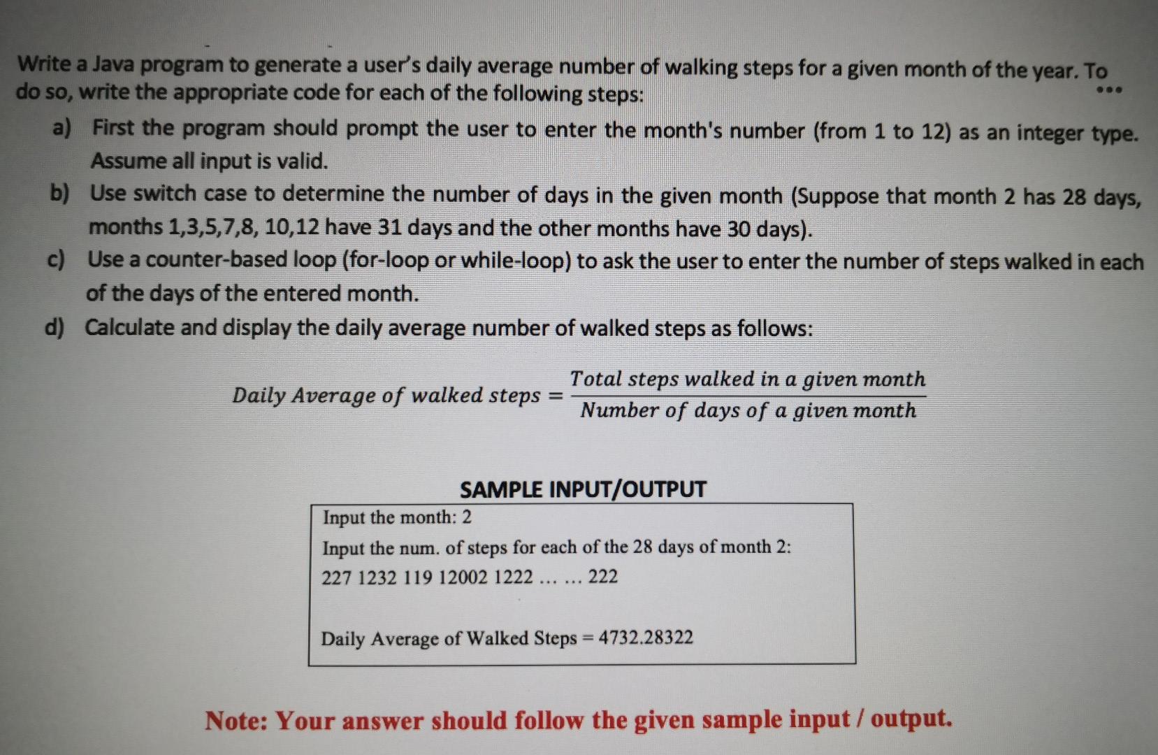  Java 1 .. Write a Java program to generate a user's