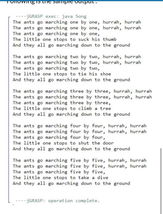 Do NOT modify the main method in the file. Your program should