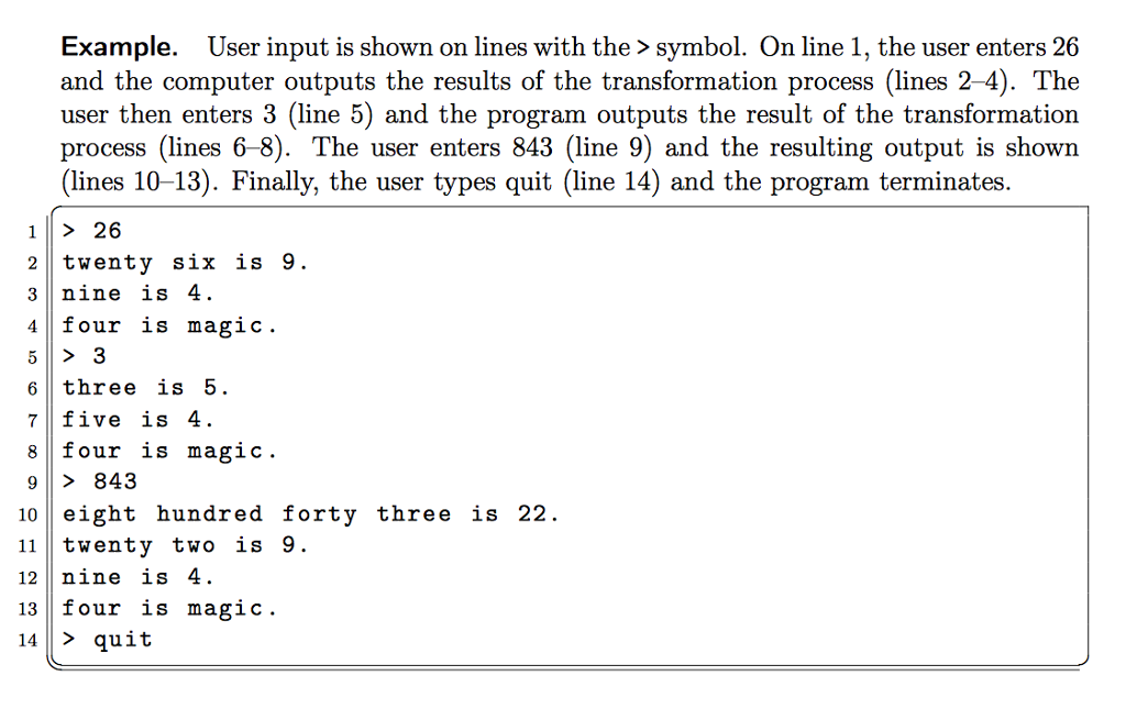 given an integer from 0 to 1,000 does the "4 is magic"
