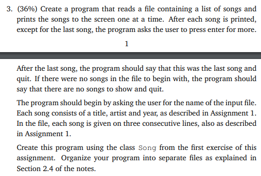 #include #include using namespace std; class Song { private: string title; string