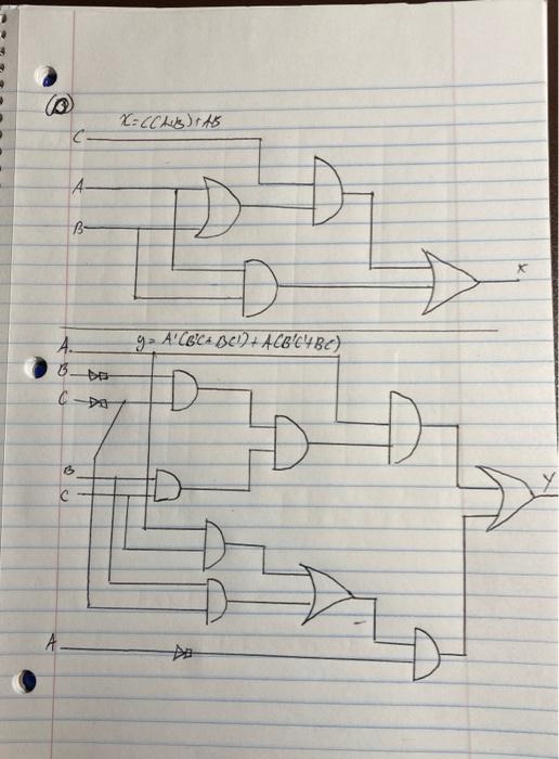 truth table. Use A, B, C as inputs and XY for the