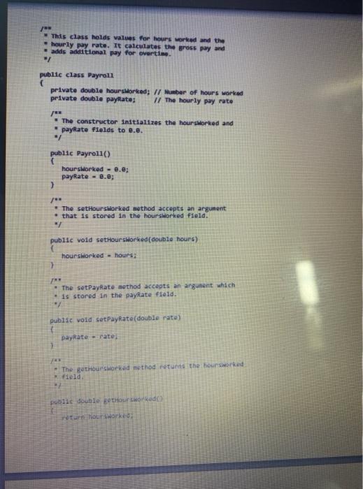  FLOWCHART PLEASE driver Flowchart 7 This class holds values for hours
