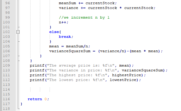 function) highestPrice= (float) LONG MIN, - each undeclared identifier is reported only