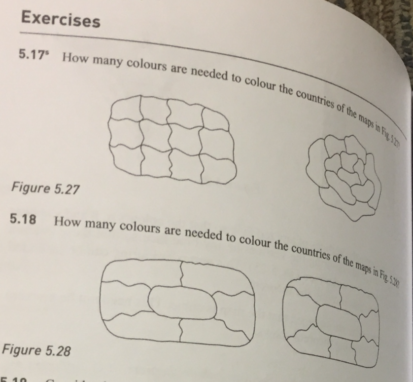 Graph Theory: The four-colour theorem Please do Problem 5.17 and 5.18 How