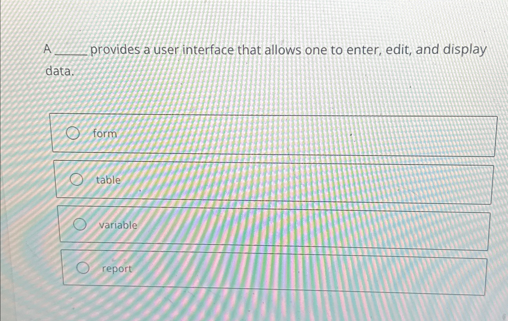  A provides a user interface that allows one to enter, edit,