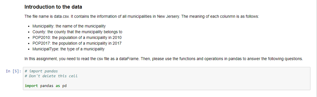 USING PYTHON Using this data, write a python code for the following