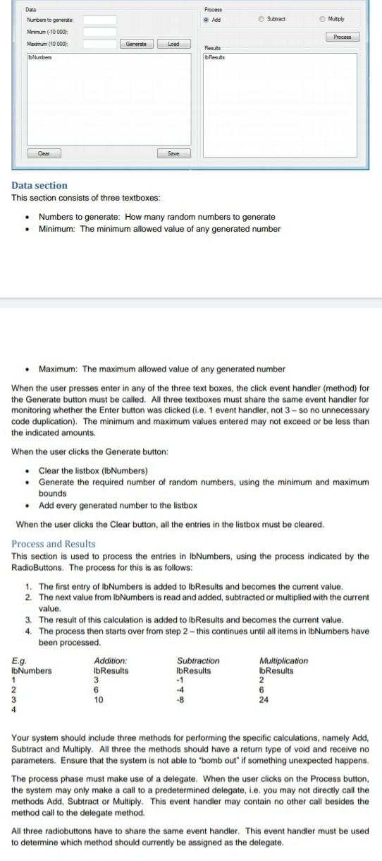 C# Programming with delegates please show me how to do this and