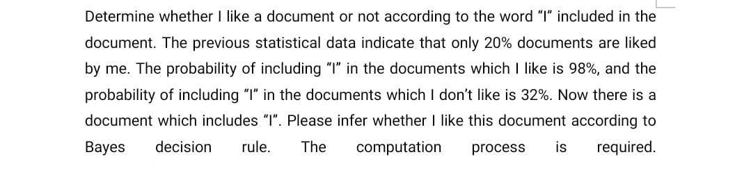 Determine whether I like a document or not according to the