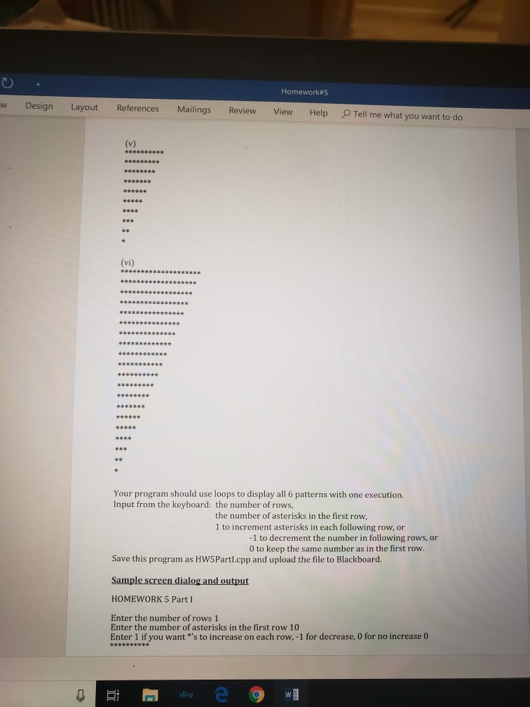 Mailings Review View Help Tell me what you want to do Homework#5