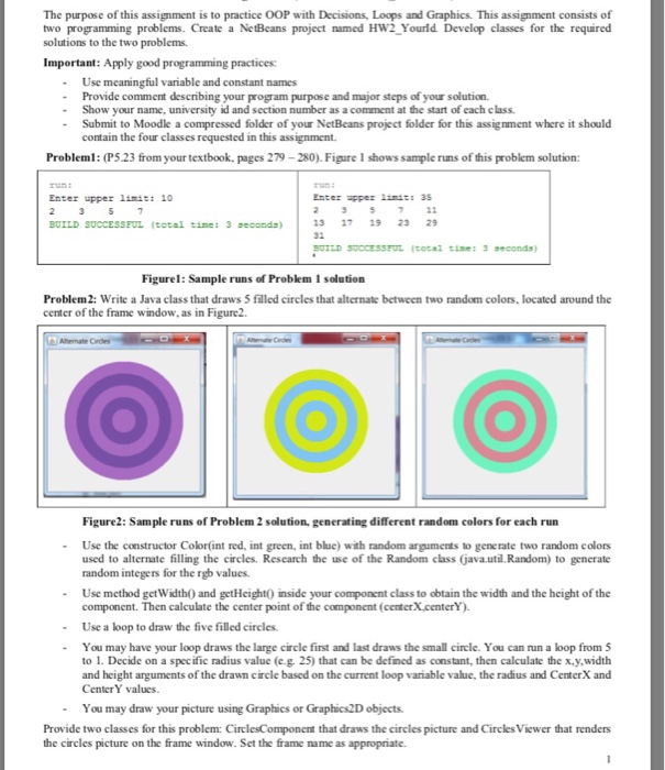  Objective Orented java The purpose of this assignment is to practice