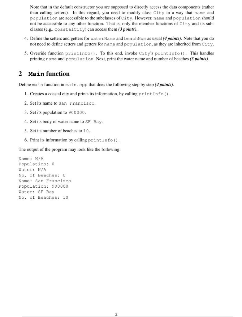 IN C++ ------------------CITY.H (FILE)------------------ #ifndef CITY_H #define CITY_H #include #include using namespace