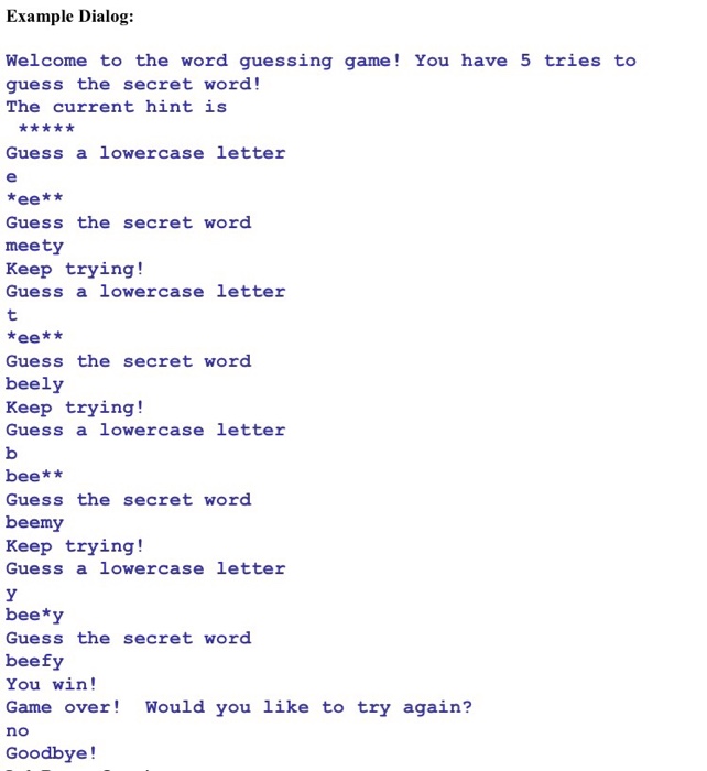 that will be used by a program driver to play a word