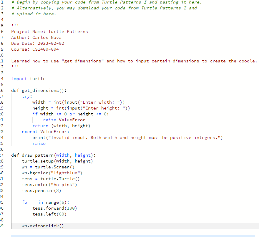 for this project you should make a copy of your code for