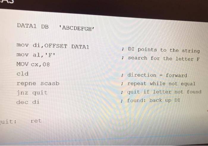  using assembly languages ((emu 8086)) write a program to find or