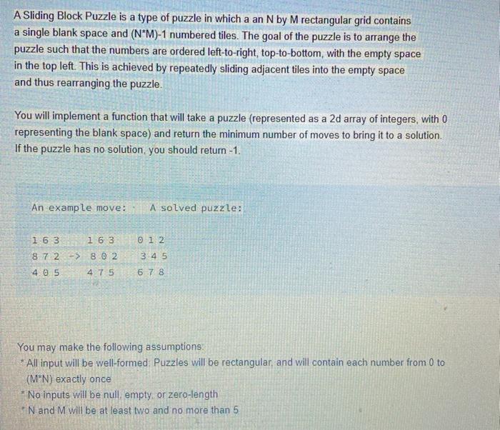 the 'movesToSolve' function below. # # The function is expected to return