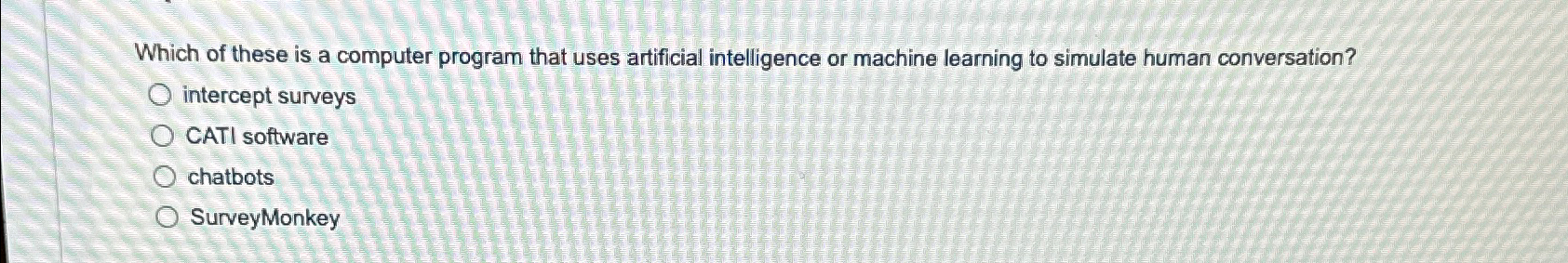  Which of these is a computer program that uses artificial intelligence