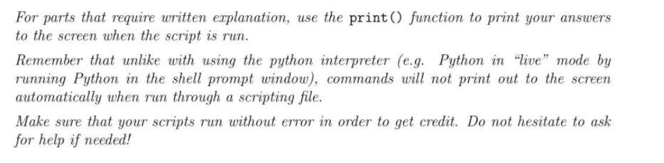 Please use Python. Given is the list of instructions, the problem itself,