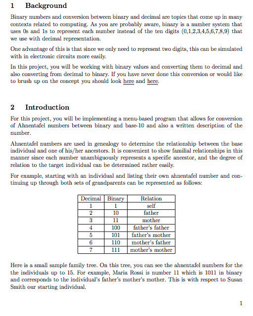 The program must be written in C and compiled with GCC 1