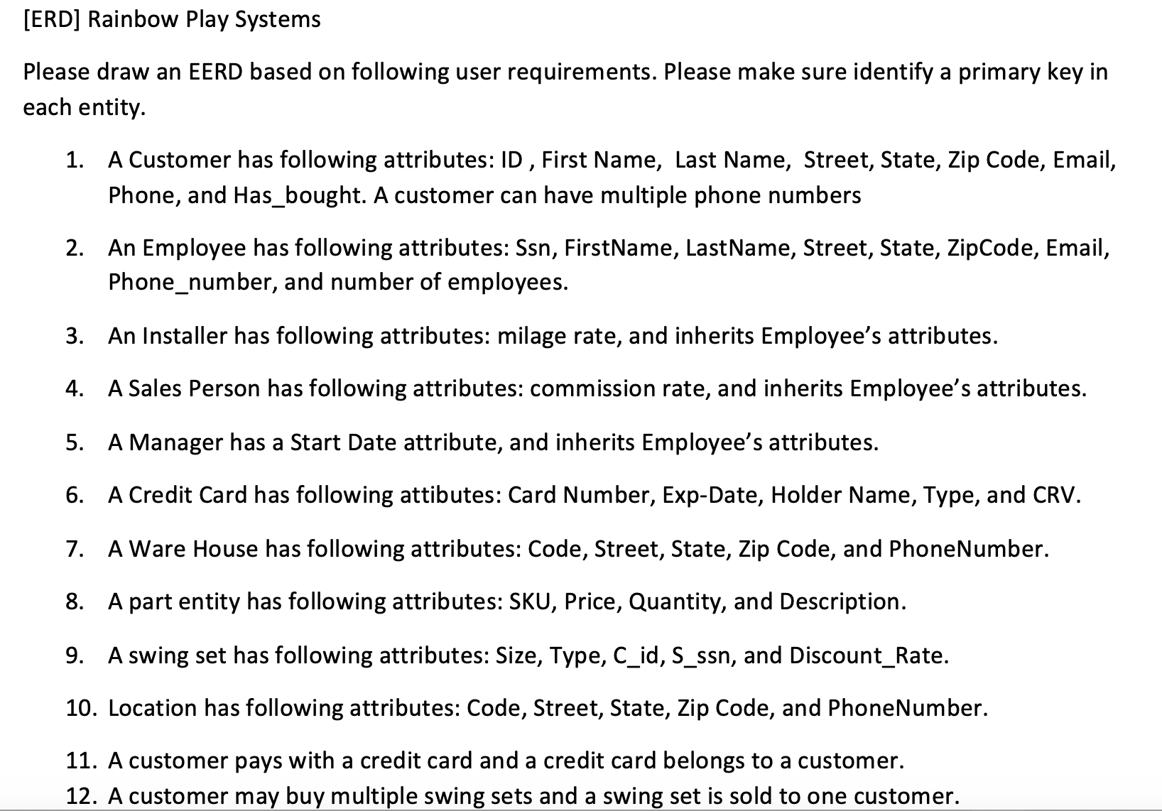  Please help with this...this is a database course and I was