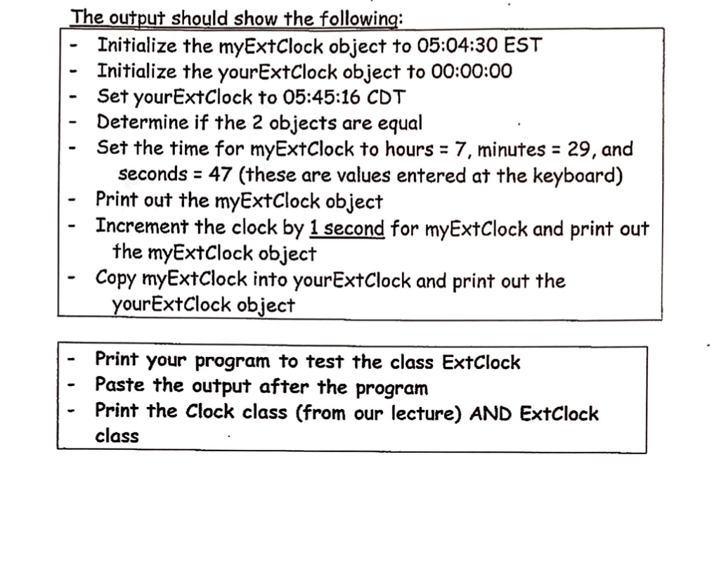 Clock to implement the time of day in a program. We mentioned