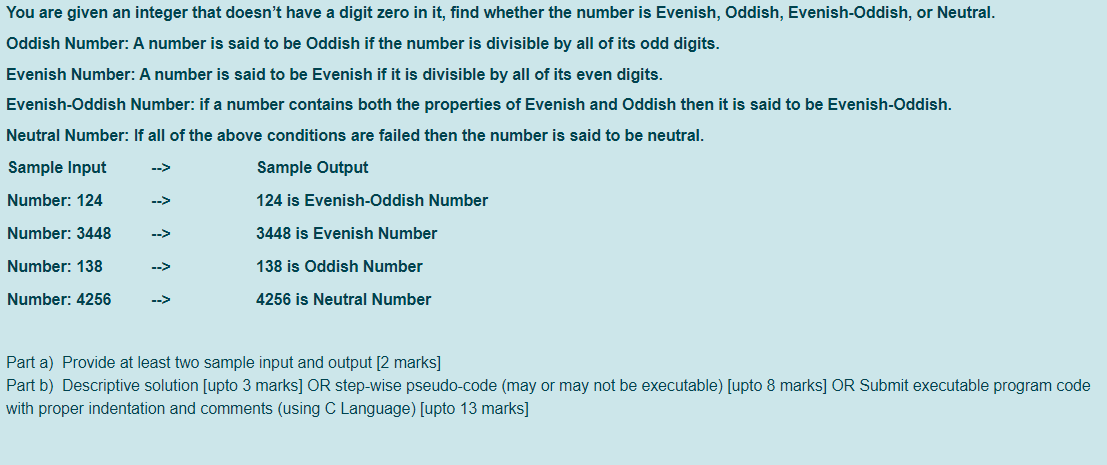  Write a c program, You are given an integer that doesnt