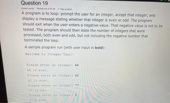  Computer language is C++ Answer saved Question 19 Married out of