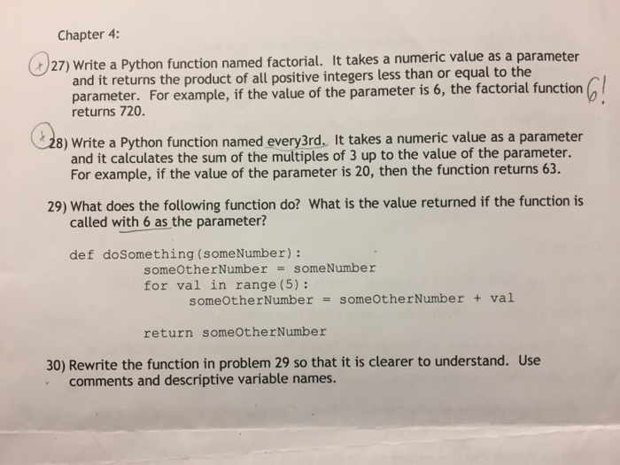 Solving these problems in PYTHON. Please show steps. Chapter 4: d27)