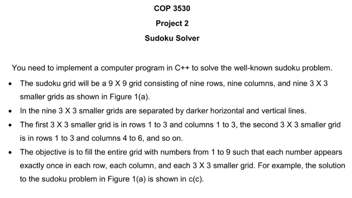  Please complete the folloing in c++ programming language COP 3530 Project