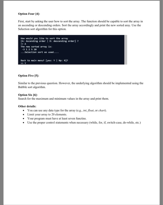as a separate function, which accepts an array as an argument -if