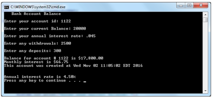 Program in Java**** Create the external CheckAcct class that contains: A private