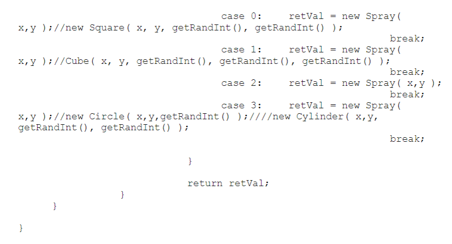 screen (which are ovals that randomly change their width and height). You