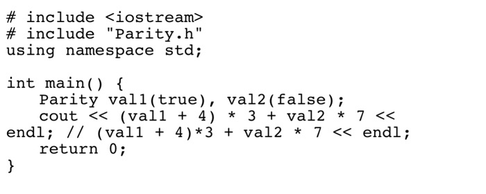 Even Stores whether the number is even or not public: Default constructor