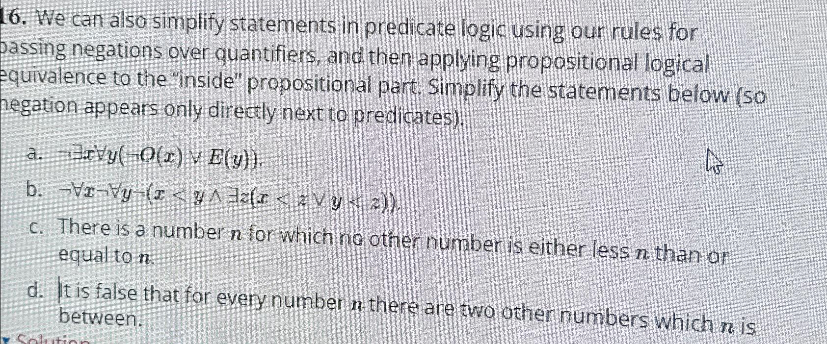 We can also simplify statements in predicate logic using our rules