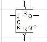 create the logic gate for the below flip flop using the lest