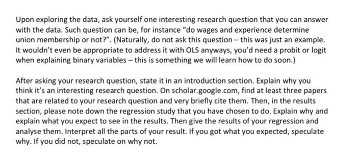 an independent research activity. The output that 1 expect of you is