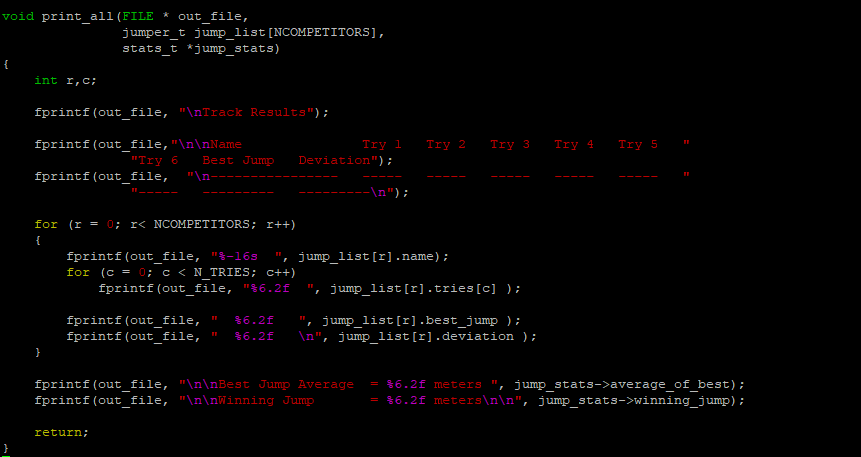 length, a double named best_jump, and a double named deviation na me