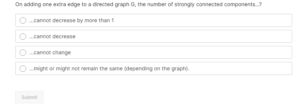  On adding one extra edge to a directed graph G, the