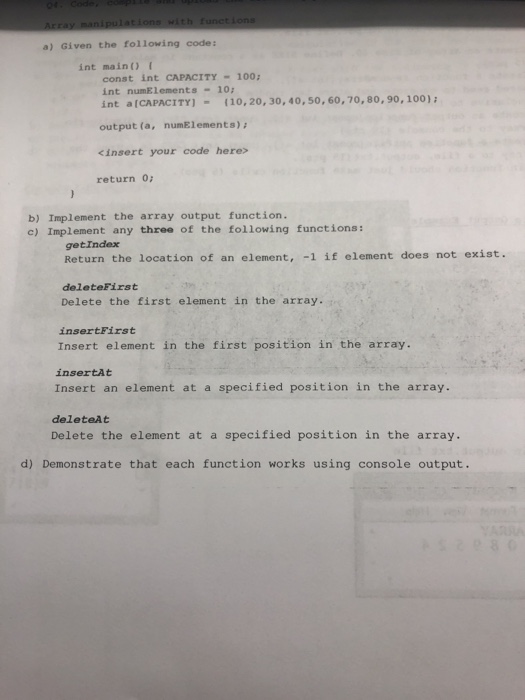 C++help please a) Given the following code: int main) const int