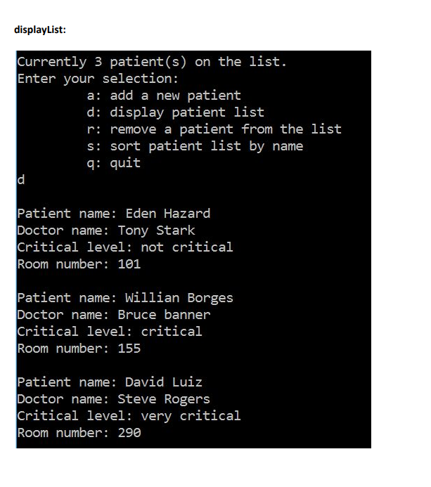 START: // You are given a partially completed program that creates a