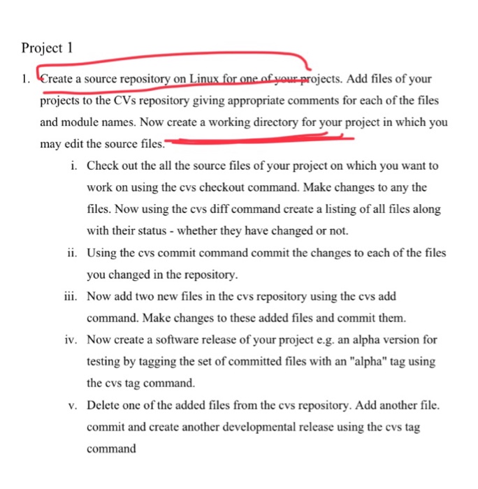  pls do the project Project 1 1. Create a source repository