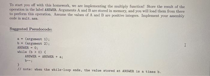  pl: LC-3 assembly code To start you off with this homework,
