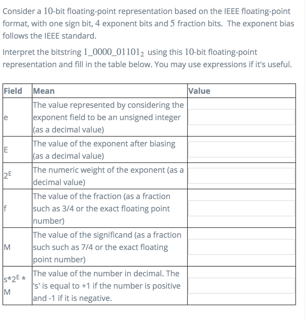in the table below. FOR PART A AND PART B Part A
