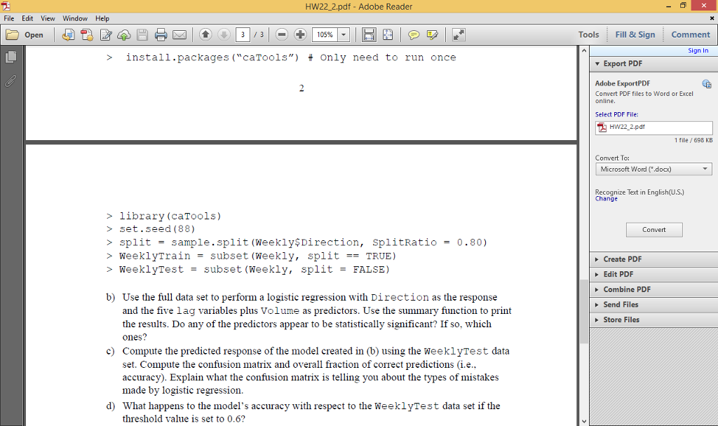load in the Carseats data set. The Carseats data set is part