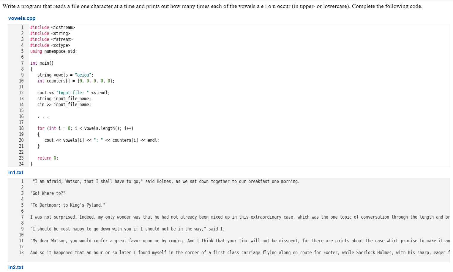  Write a program that reads a file one character at a