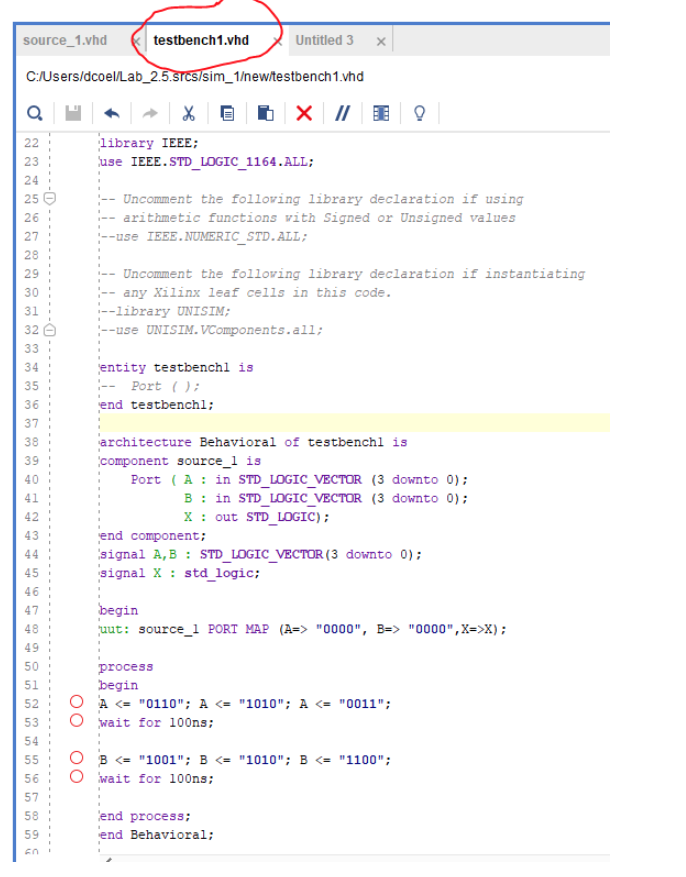 why I am getting these outcomes in the Behavioral Simulation using Vivado
