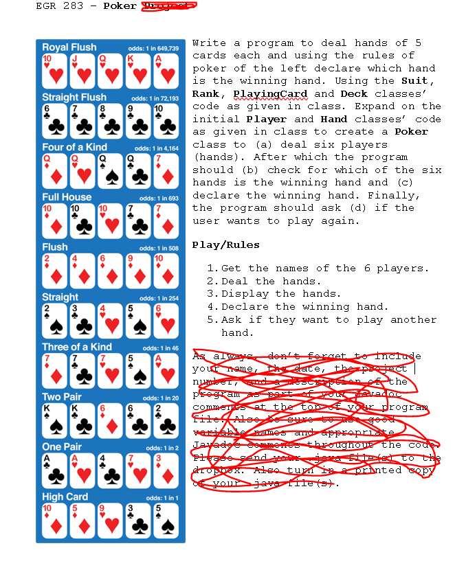 JAVA CODE: Give proper names for classes and driver EGR 283 -